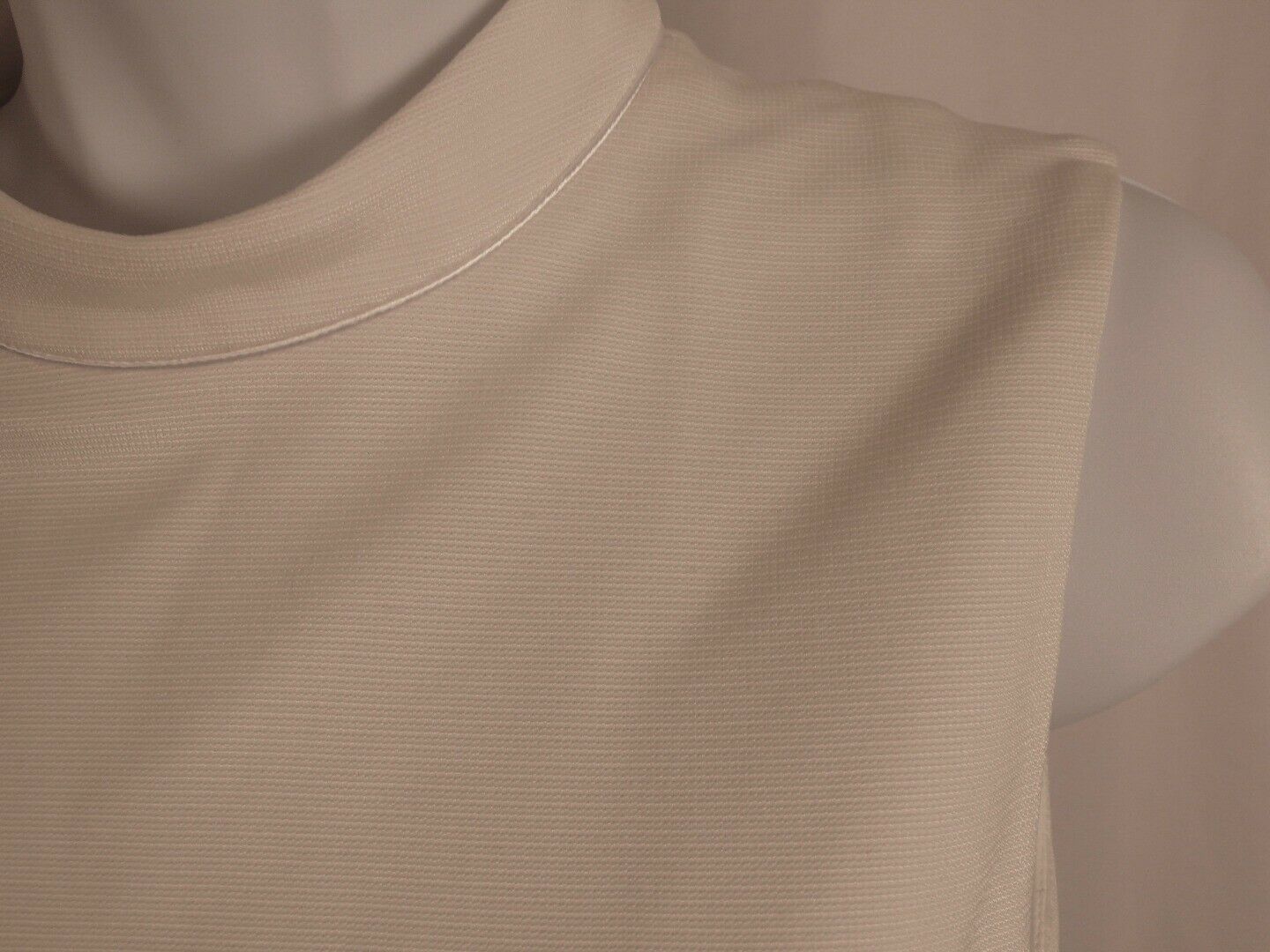 STRENESSE Women's Off White Jersey Knit Sleeveless Dorota Dress Sz 4 - Image 5
