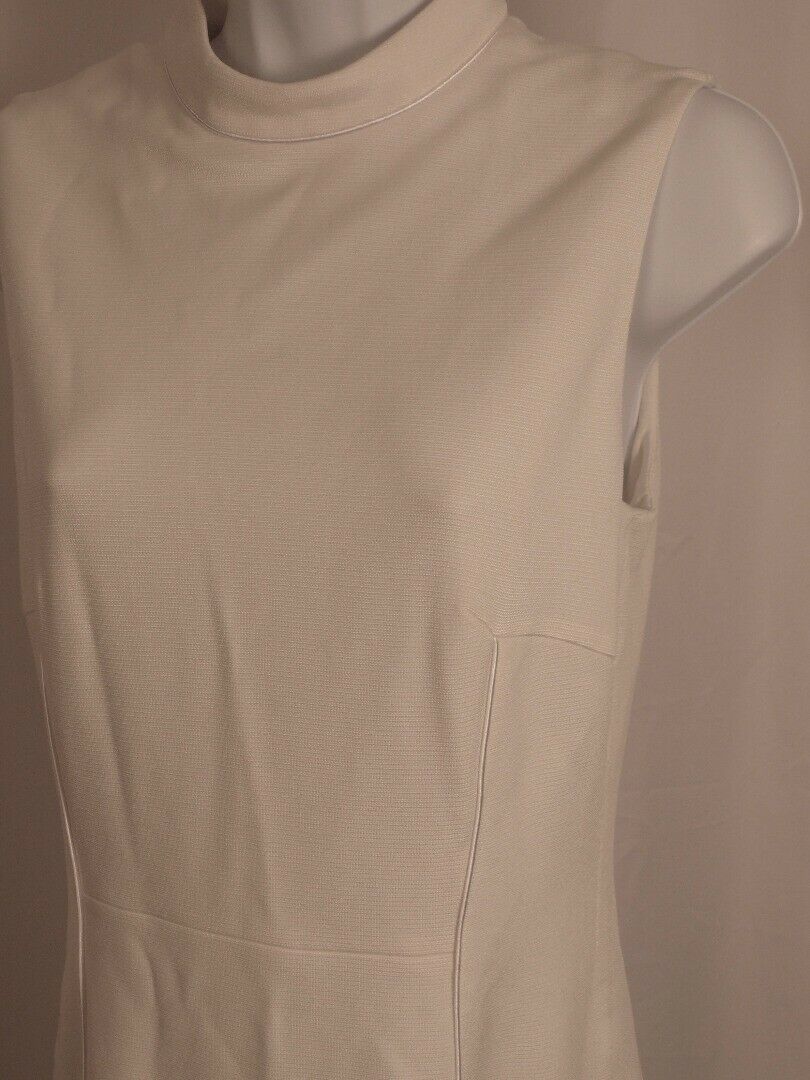 STRENESSE Women's Off White Jersey Knit Sleeveless Dorota Dress Sz 4 - Image 6