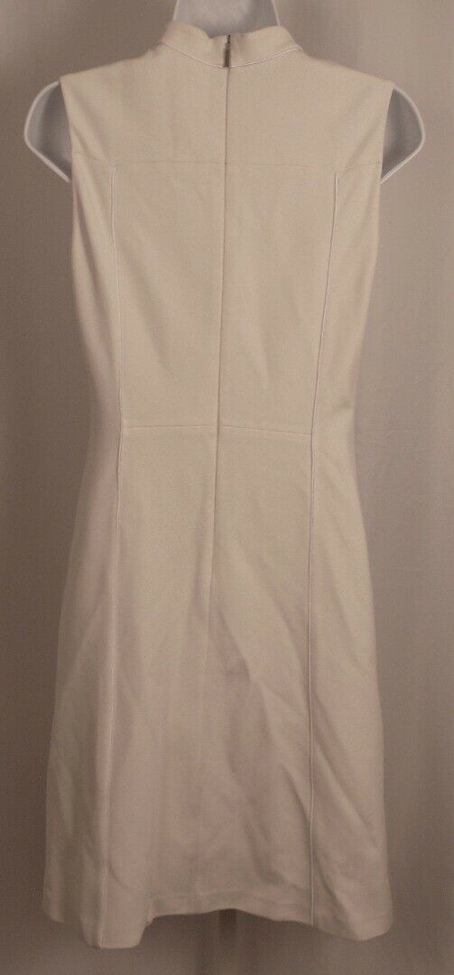 STRENESSE Women's Off White Jersey Knit Sleeveless Dorota Dress Sz 4 - Image 7