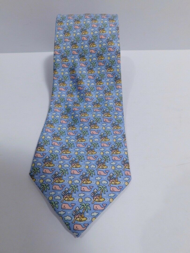 VINEYARD VINES Men's Blue Tropical Island Silk Tie ($85) - Image 3