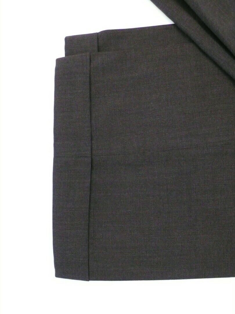 ZANELLA FOR NORDSTROM Men's Brown Pleat Front Cuffed Wool Trouser Sz 36 - Image 5