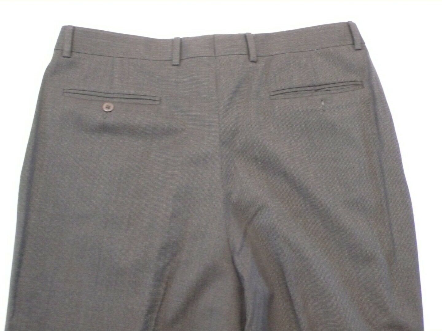 ZANELLA FOR NORDSTROM Men's Brown Pleat Front Cuffed Wool Trouser Sz 36 - Image 6