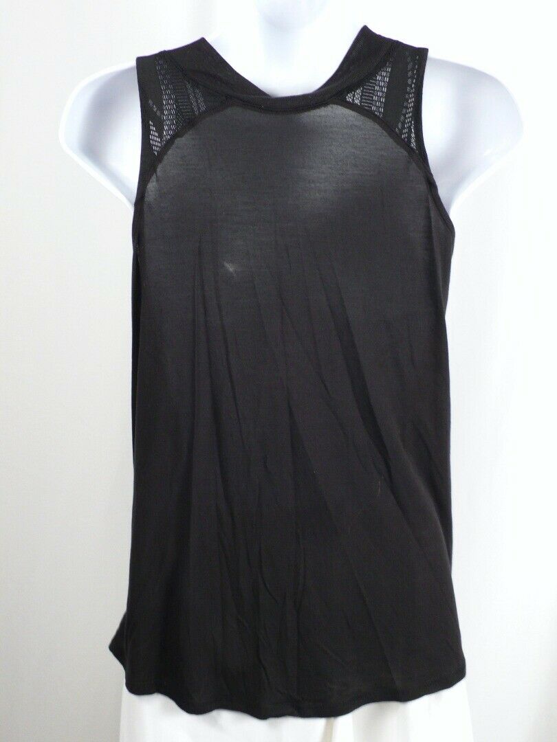 ALO Women's Black Contrasting Bib Sleeveless Knit Blouse Sz XS - Image 8