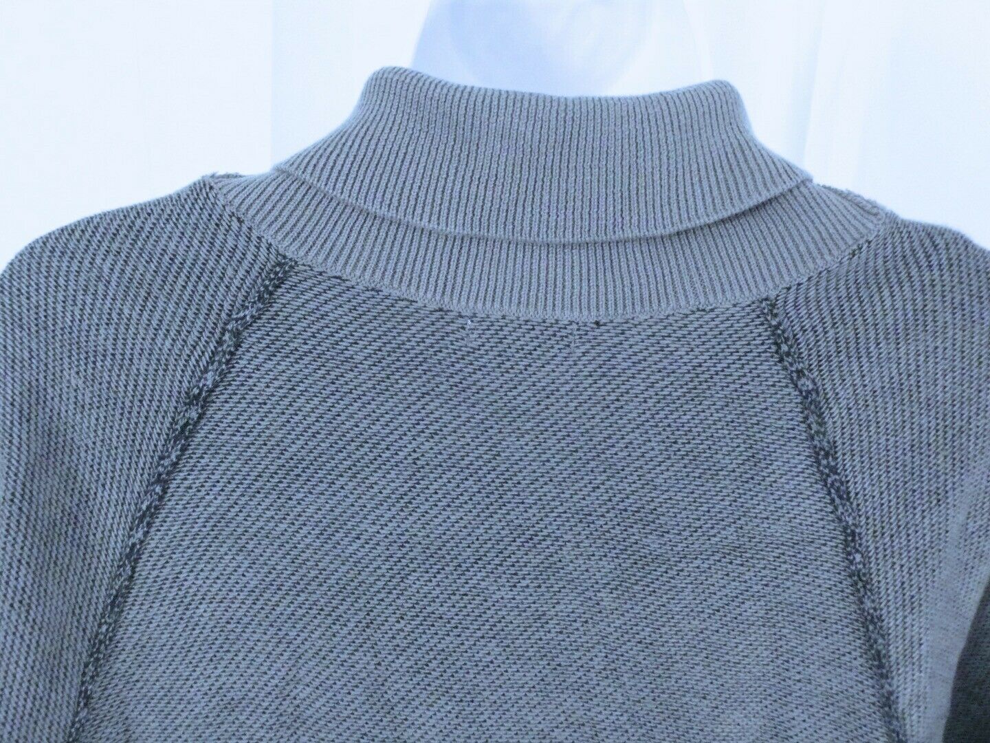 BRASS PLUM BY NORDSTROM Women's Grey Cotton Knit Blend Cardigan Sweater Sz M - Image 6