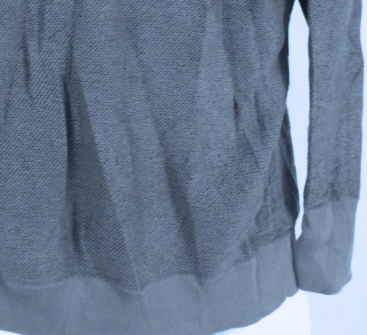 BRASS PLUM BY NORDSTROM Women's Grey Cotton Knit Blend Cardigan Sweater Sz M - Image 8
