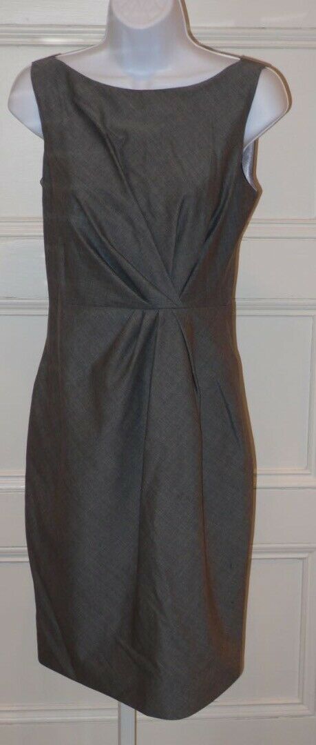CALLULA LILLIBELLE Gray Wool Blend Jewel Neck Sleeveless Dress Sz 4