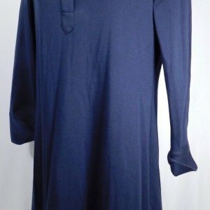 ELLIE KAI Blue Long Sleeve V-Neck Stretch Knit Shift Dress Sz 6