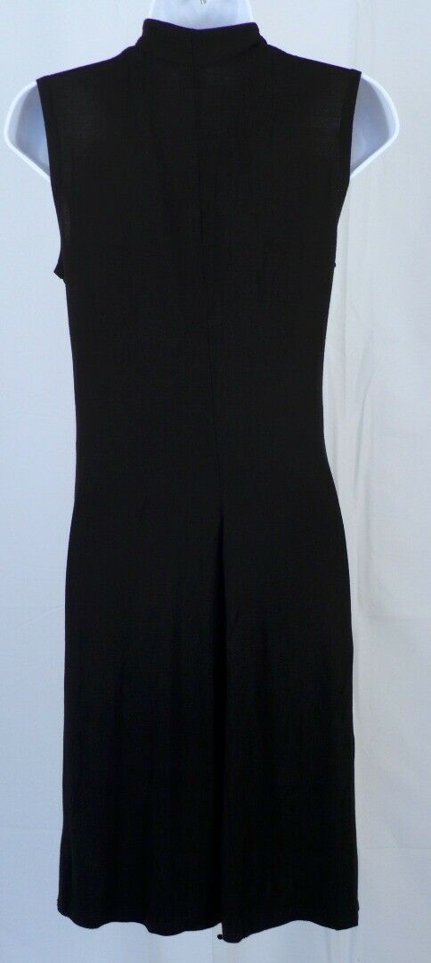 FLIRTY PINK Women's Black Jersey Knit V-Neck Sleeveless Empire Waist Dress Sz M - Image 6