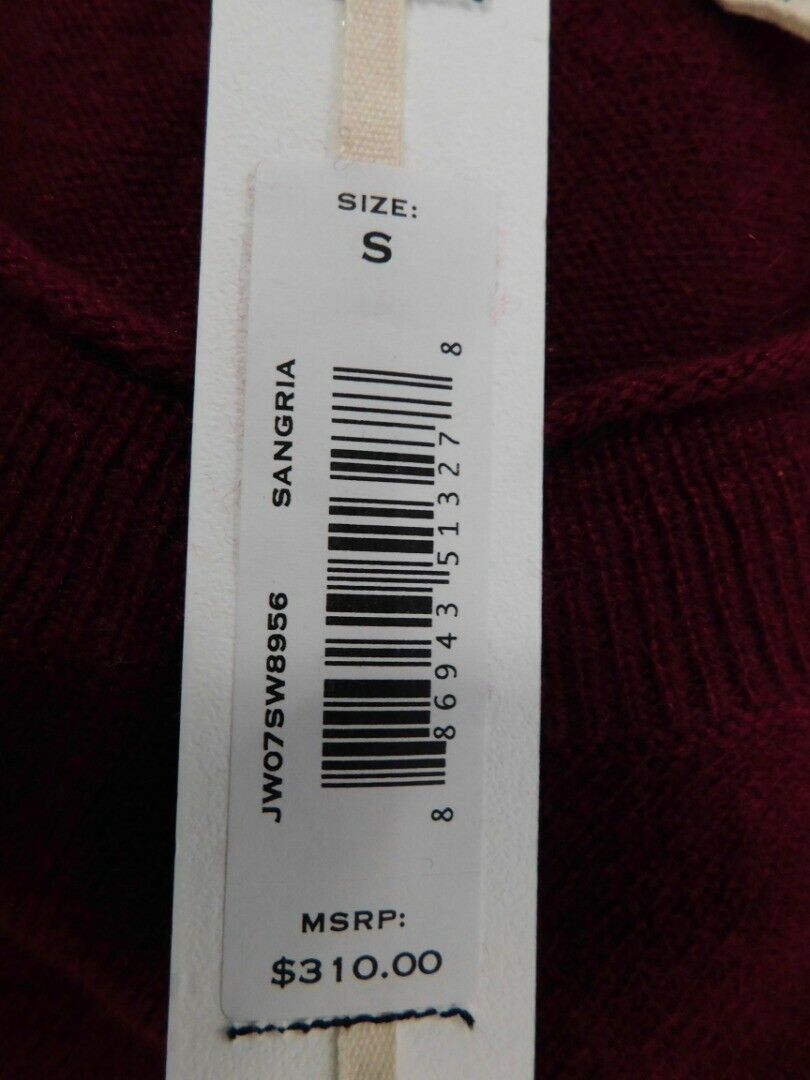J BRAND NWT Women's Sangria Red Scoop Neck Cashmere Sweater Sz S ($310) - Image 7