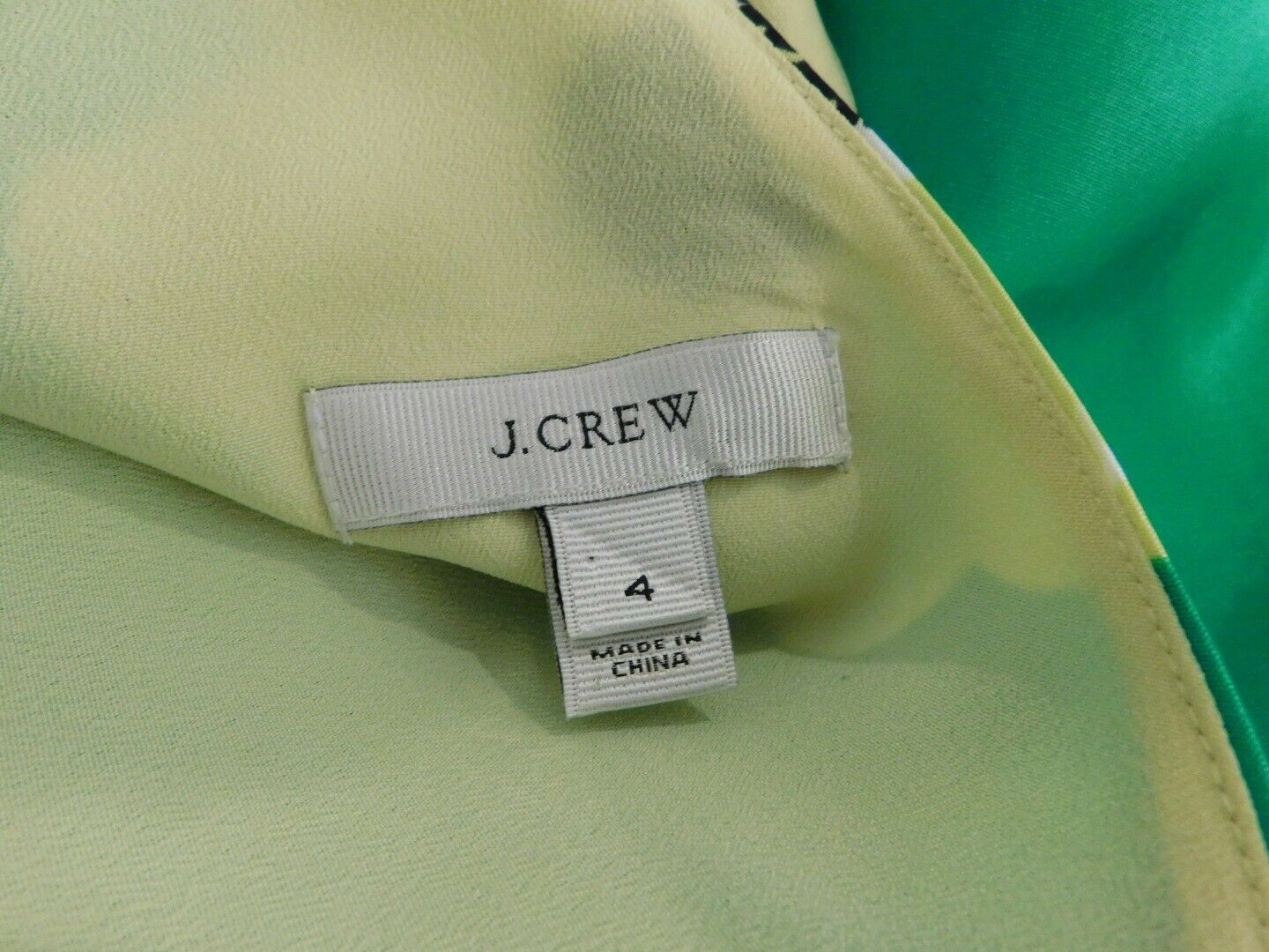 J CREW Green Pink Yellow Floral Silk Low Back Halter Dress Sz 4 - Image 7