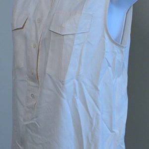 J CREW Women's Ivory Silk Sleeveless 6 Button Placket Blouse Sz 4
