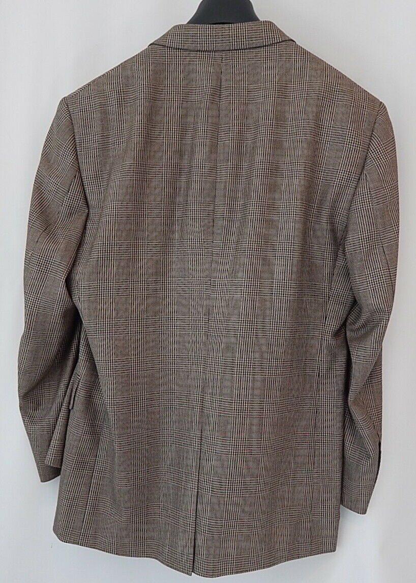 JOS A BANKS 2-Button Silk/Wool Blend Patterned Tan & Black Sportcoat - Image 7