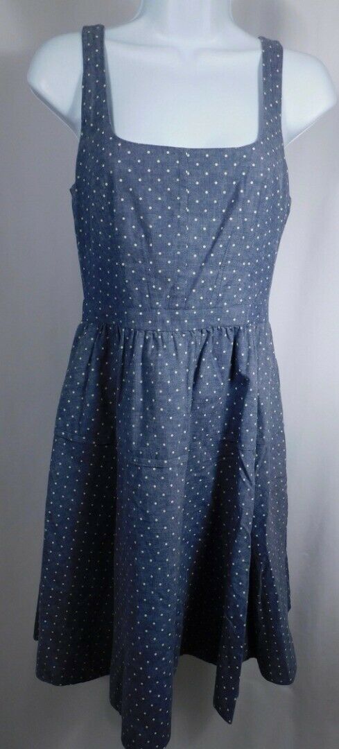MARC BY MARC JACOBS Women's Dotty Chambray Blue Polka Dot Dress Sz 4 ($378) - Image 3