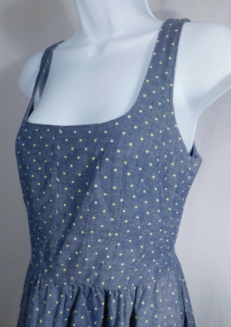 MARC BY MARC JACOBS Women's Dotty Chambray Blue Polka Dot Dress Sz 4 ($378) - Image 4
