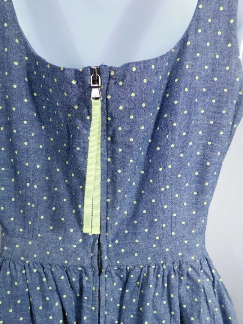 MARC BY MARC JACOBS Women's Dotty Chambray Blue Polka Dot Dress Sz 4 ($378) - Image 5