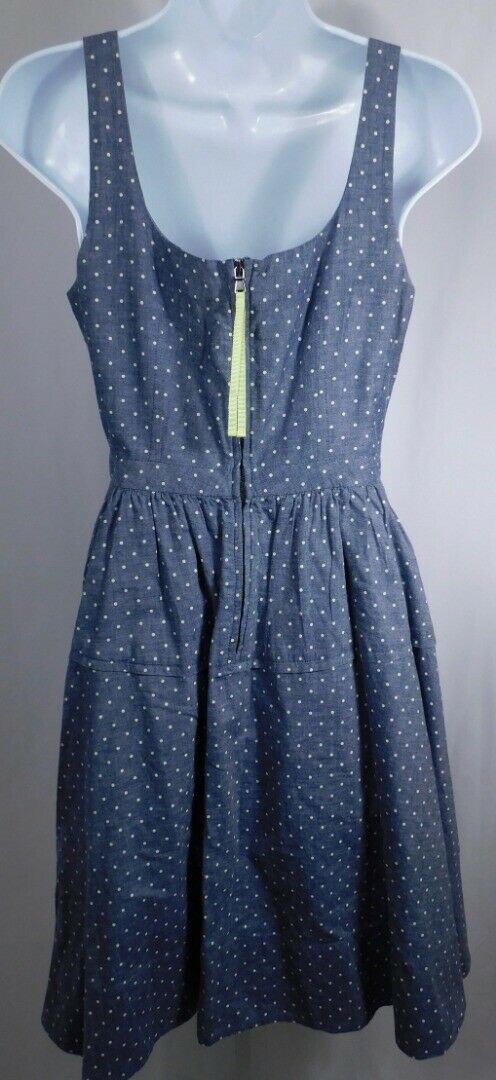 MARC BY MARC JACOBS Women's Dotty Chambray Blue Polka Dot Dress Sz 4 ($378) - Image 6