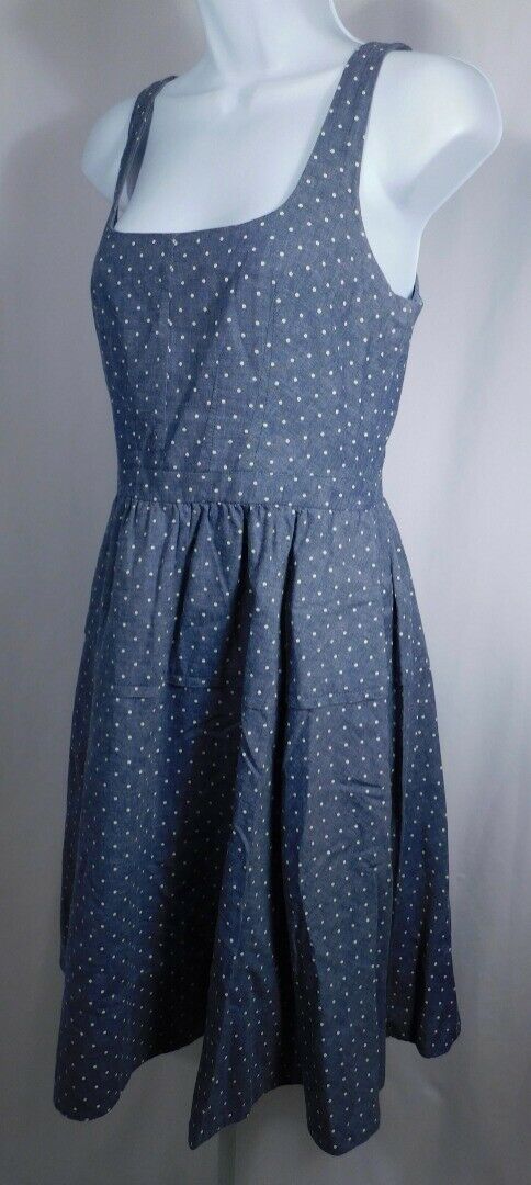 MARC BY MARC JACOBS Women's Dotty Chambray Blue Polka Dot Dress Sz 4 ($378)