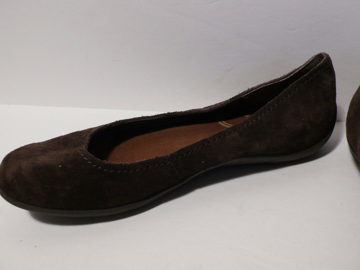 MERRELL Women's Brown Suede Slip On Round Toe Ballet Flats Shoe Sz 9 - Image 4