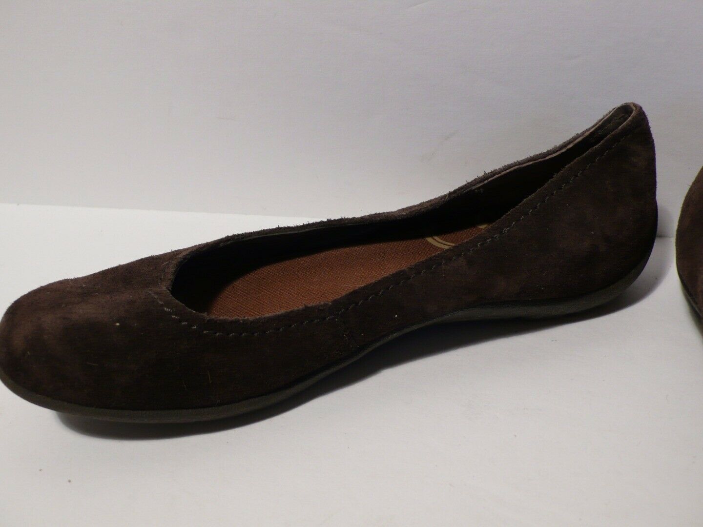 MERRELL Women's Brown Suede Slip On Round Toe Ballet Flats Shoe Sz 9 - Image 4