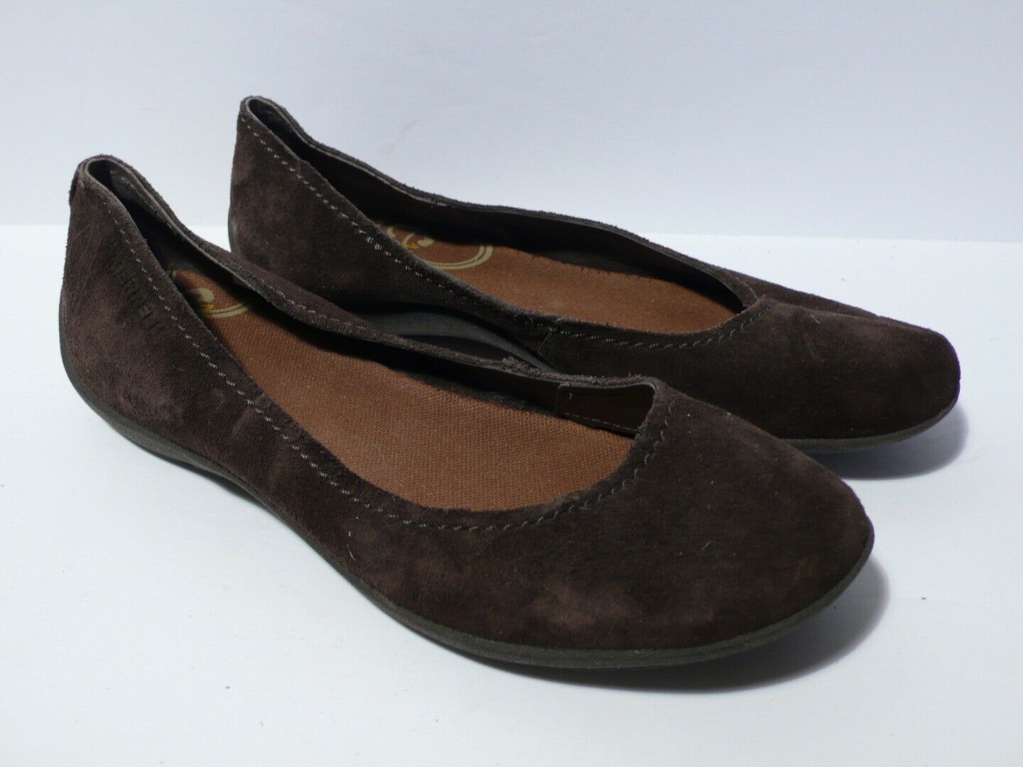MERRELL Women's Brown Suede Slip On Round Toe Ballet Flats Shoe Sz 9 - Image 6
