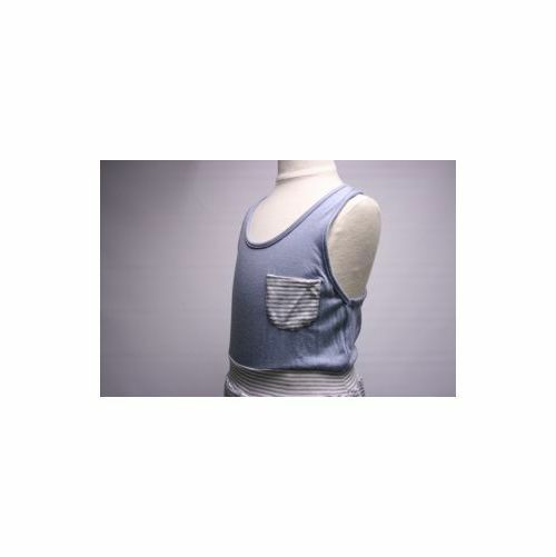 PINC PREMIUM NWT Slate Blue, Gray & White Striped Girls Jersey Tank Dress Sz M