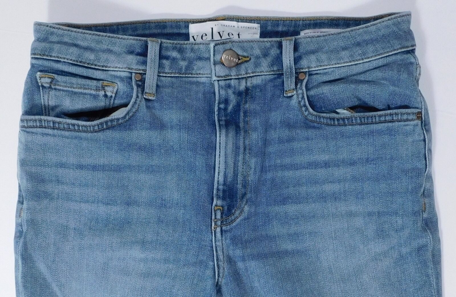 VELVET BY GRAHAM & SPENCER Coast Wash Karolina High Rise Straight Leg Jean Sz 28 - Image 4