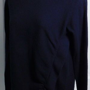 VINCE Women's Navy Blue Cashmere Cinched Front Long Sleeved Sweater Sz XS