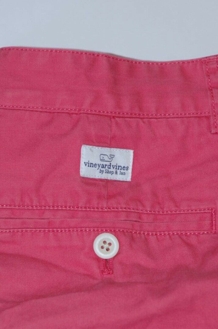 VINEYARD VINES Men's Dusty Red 100% Cotton Flat Front Club Short Sz 30 - Image 5