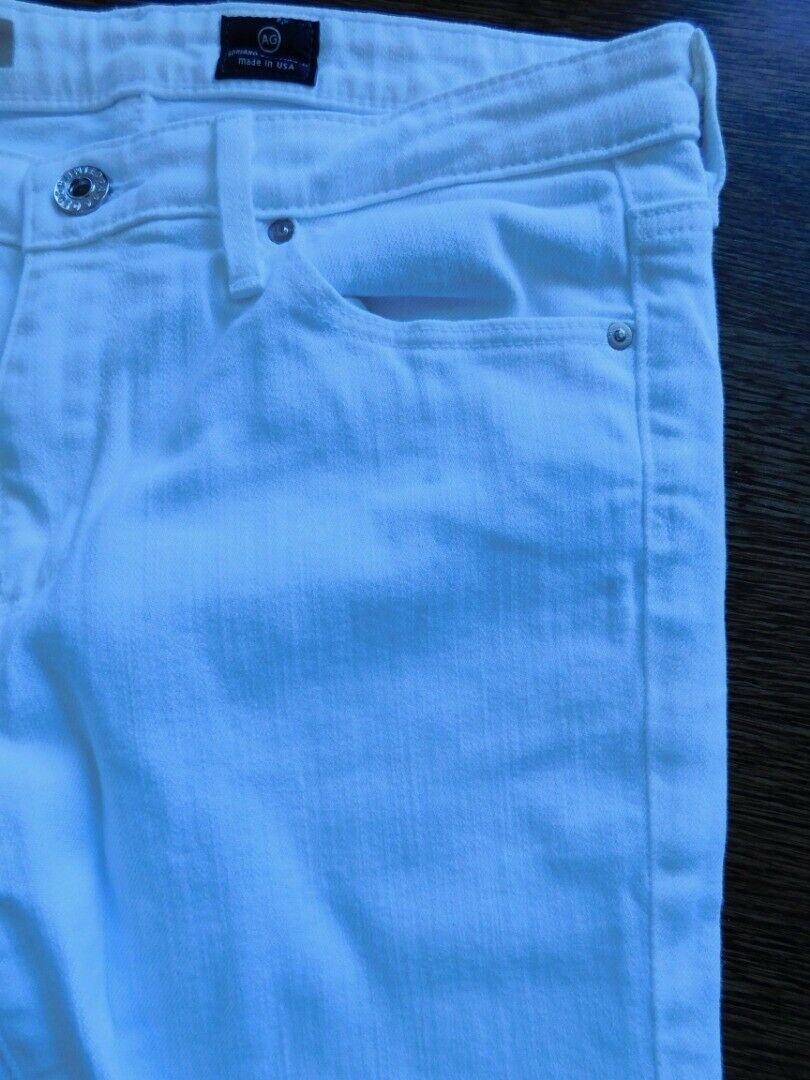 ADRIANO GOLDSCHMIED THE PRIMA White "Mid-Rise Cigarette" Ctn Stretch Jean Sz 27R - Image 4