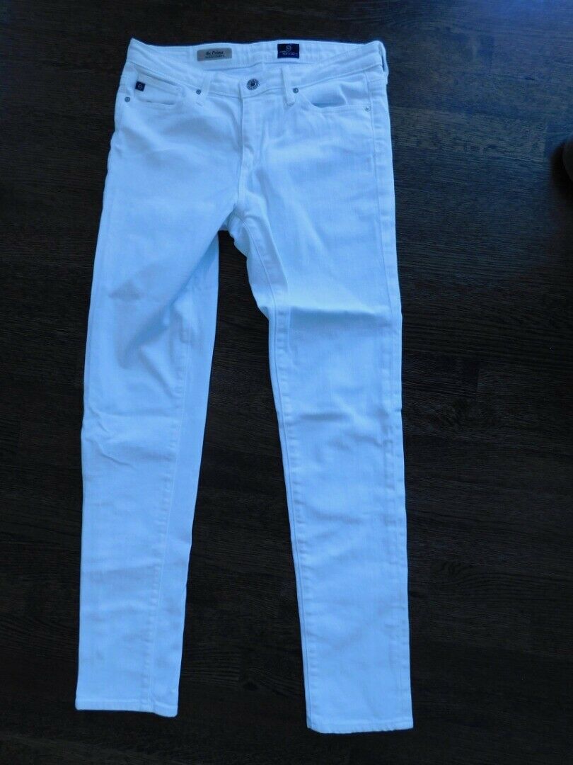 ADRIANO GOLDSCHMIED THE PRIMA White "Mid-Rise Cigarette" Ctn Stretch Jean Sz 27R - Image 5