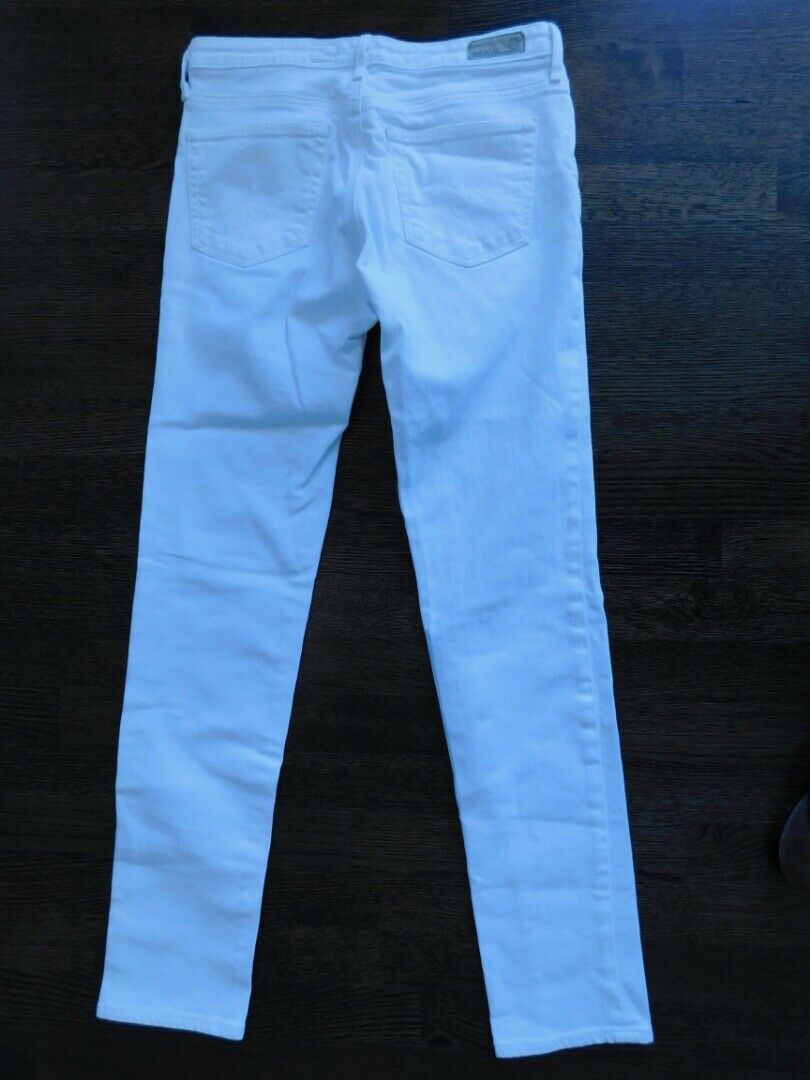 ADRIANO GOLDSCHMIED THE PRIMA White "Mid-Rise Cigarette" Ctn Stretch Jean Sz 27R - Image 6