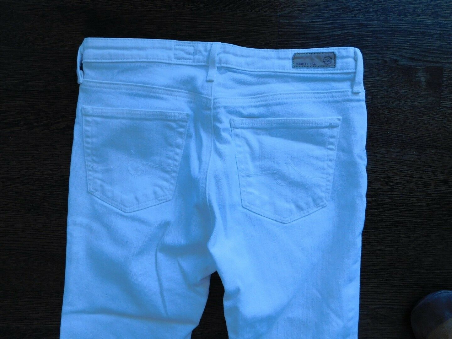 ADRIANO GOLDSCHMIED THE PRIMA White "Mid-Rise Cigarette" Ctn Stretch Jean Sz 27R - Image 7
