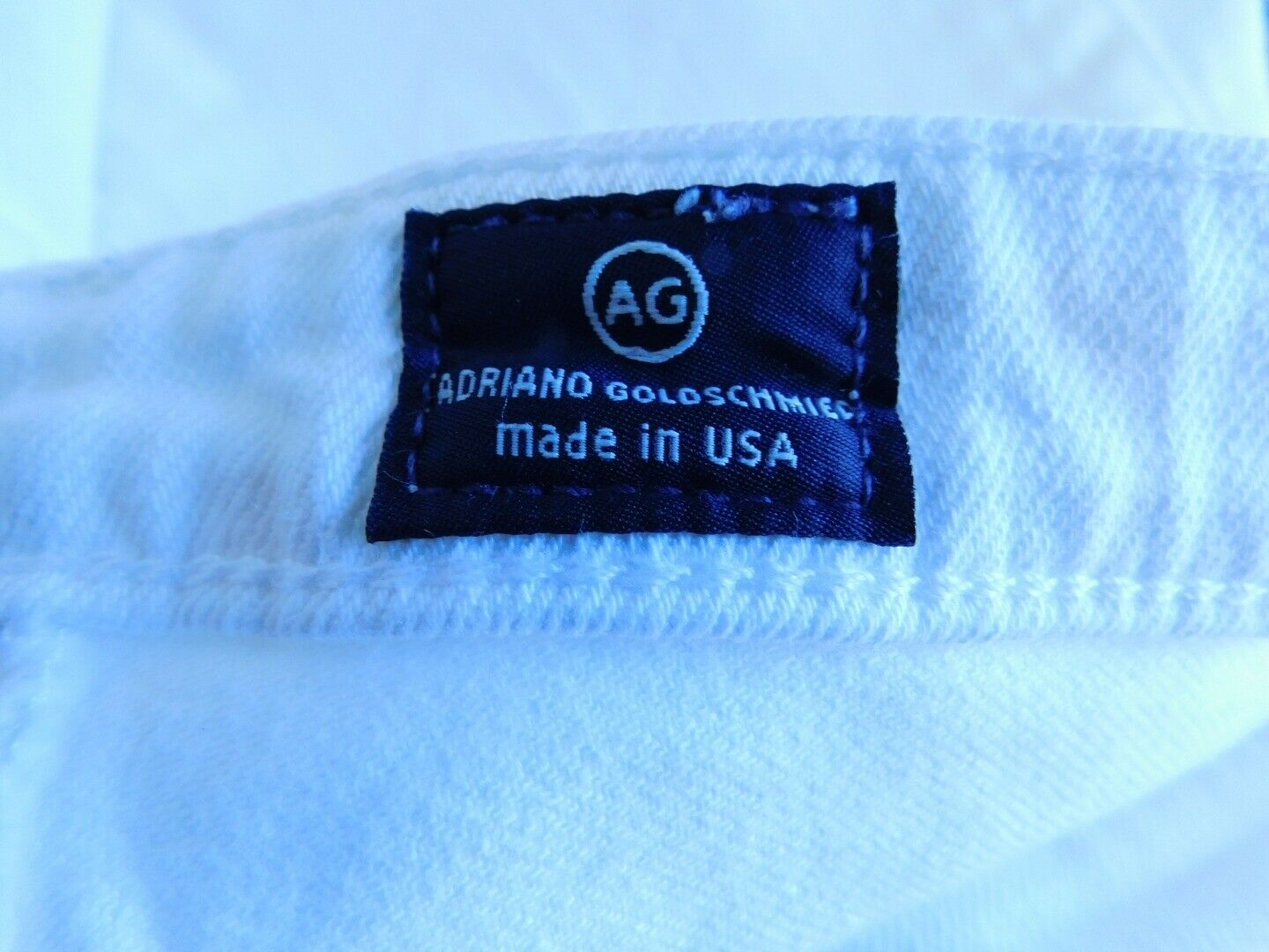 ADRIANO GOLDSCHMIED THE PRIMA White "Mid-Rise Cigarette" Ctn Stretch Jean Sz 27R - Image 8