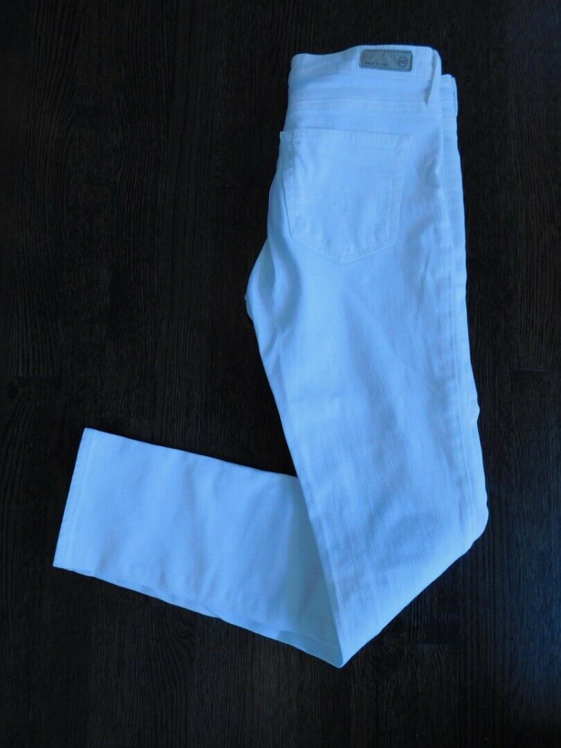 ADRIANO GOLDSCHMIED THE PRIMA White "Mid-Rise Cigarette" Ctn Stretch Jean Sz 27R