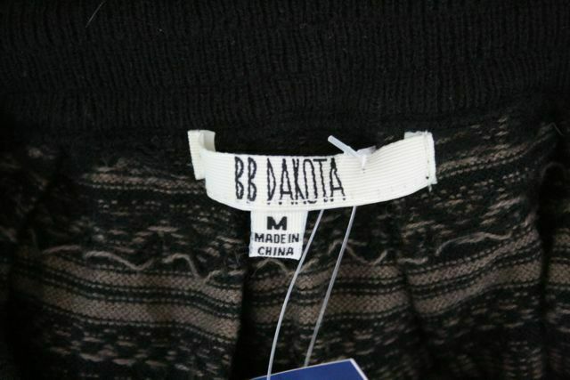 BB DAKOTA NWT Women's Trudy Fair Isle Knit Mini Skirt Taupe/Black Sz M - Image 6