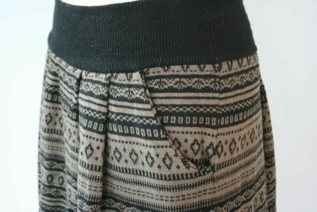 BB DAKOTA NWT Women's Trudy Fair Isle Knit Mini Skirt Taupe/Black Sz M