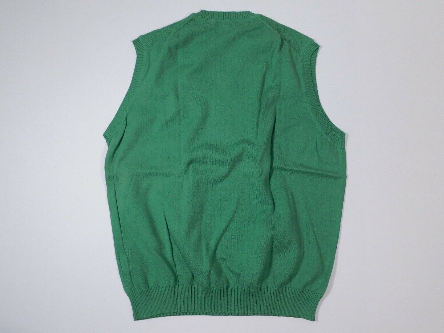 BOBBY JONES NWT Mens Spearmint Green Cotton Gleneagles V-Neck Sweater Vest Sz XL - Image 5