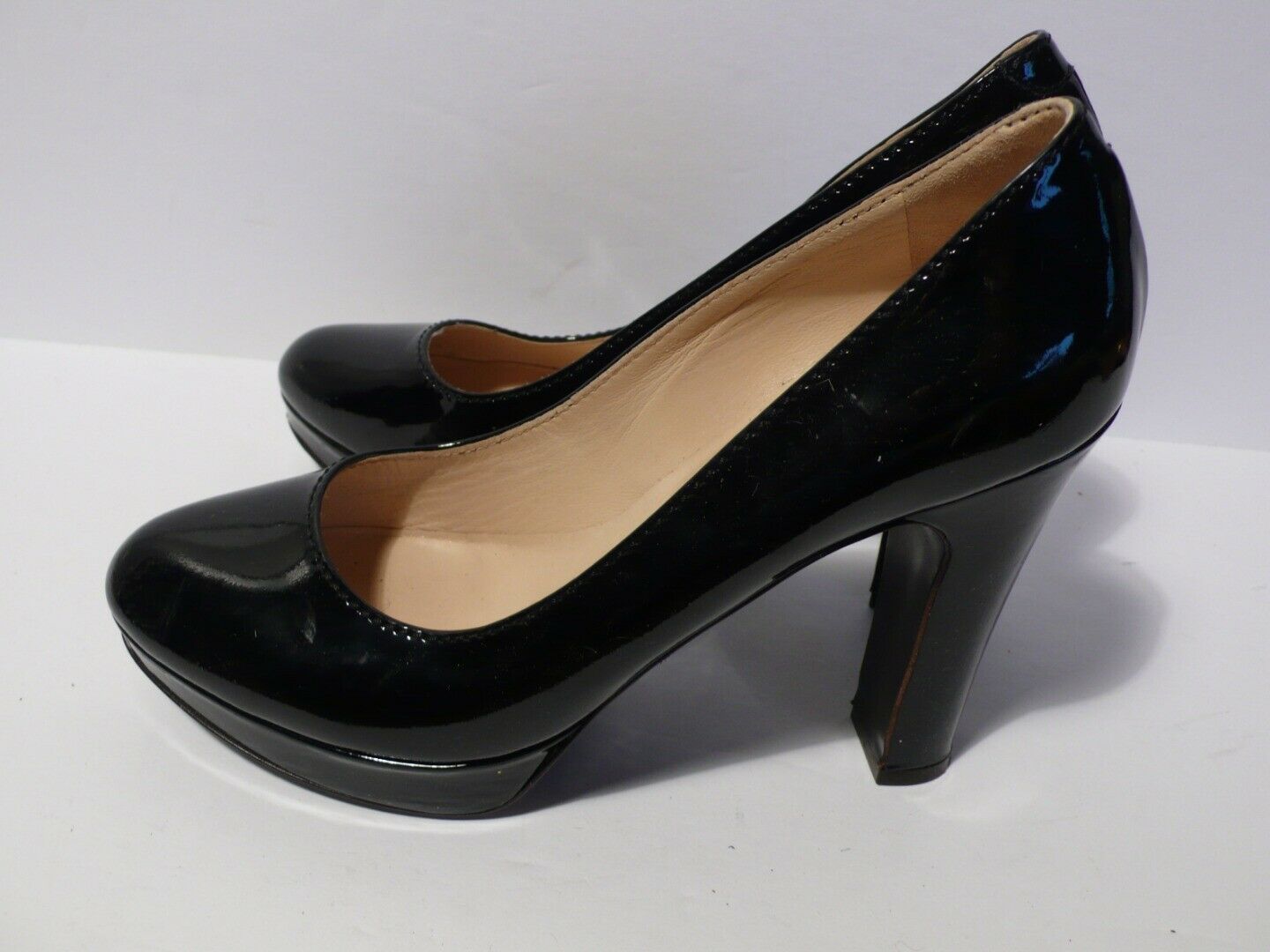 L'AUTRE CHOSE Women's Black Patent Leather Platform Heel Sz 39 - Image 4