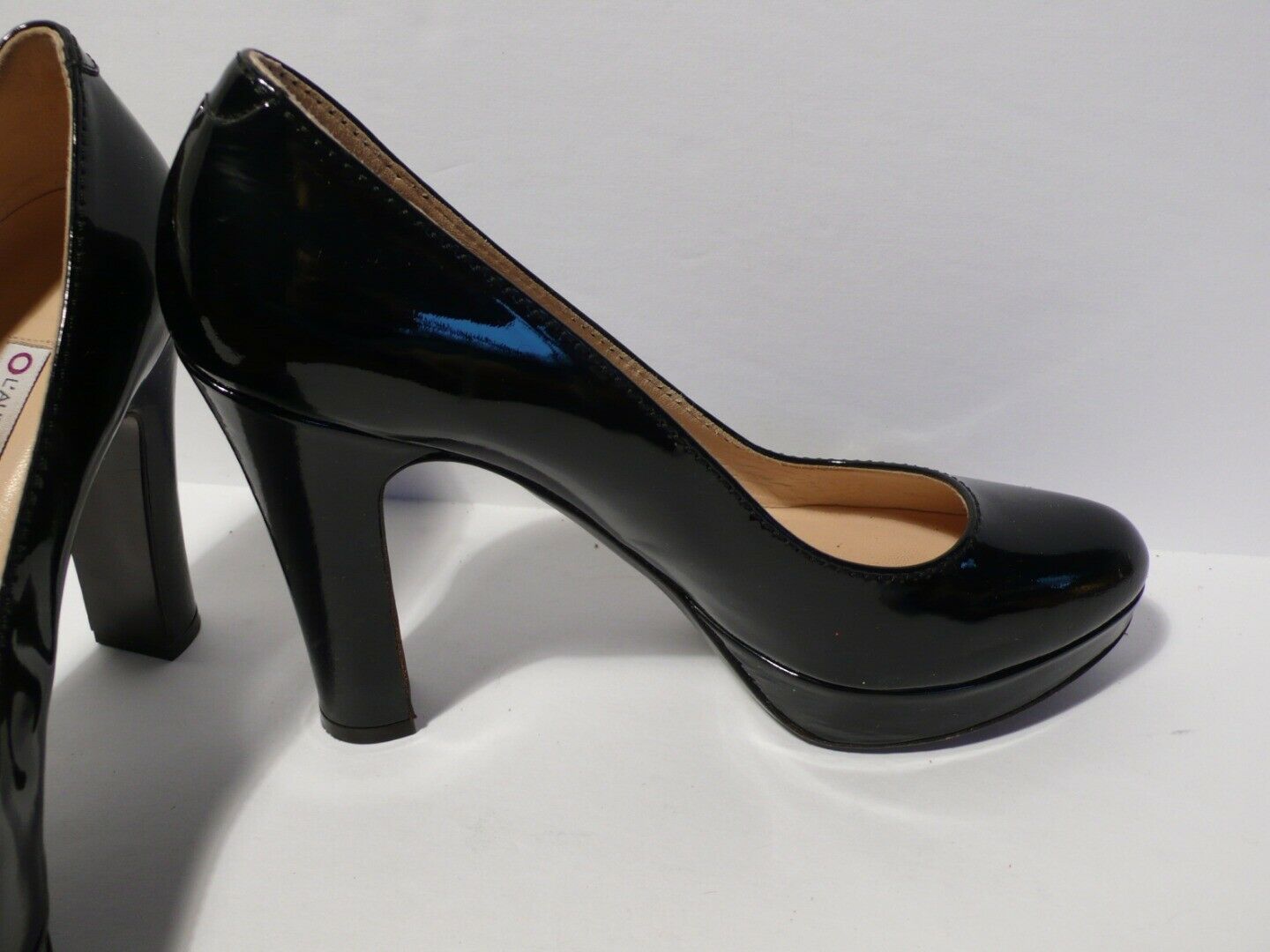 L'AUTRE CHOSE Women's Black Patent Leather Platform Heel Sz 39 - Image 5