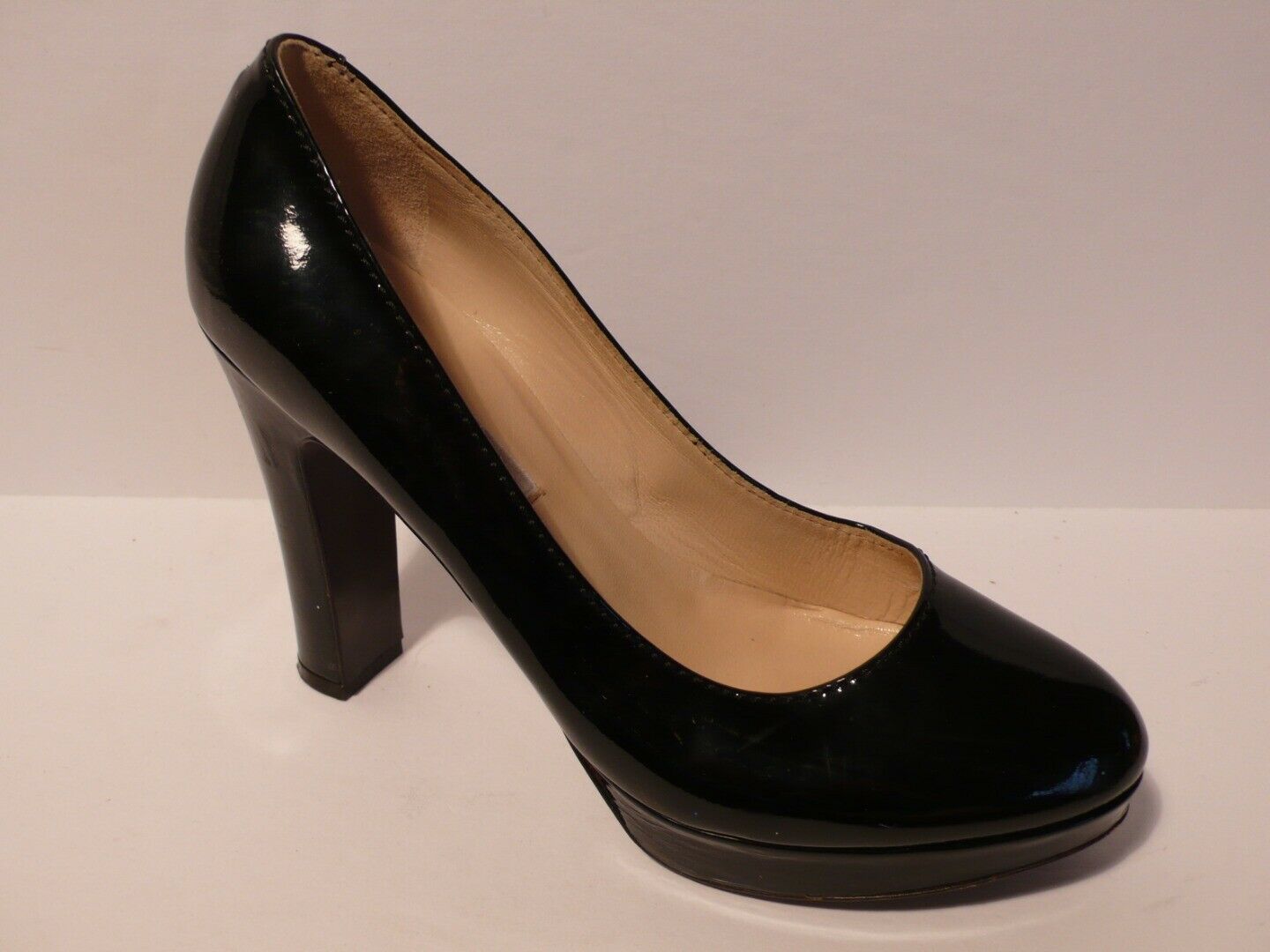 L'AUTRE CHOSE Women's Black Patent Leather Platform Heel Sz 39