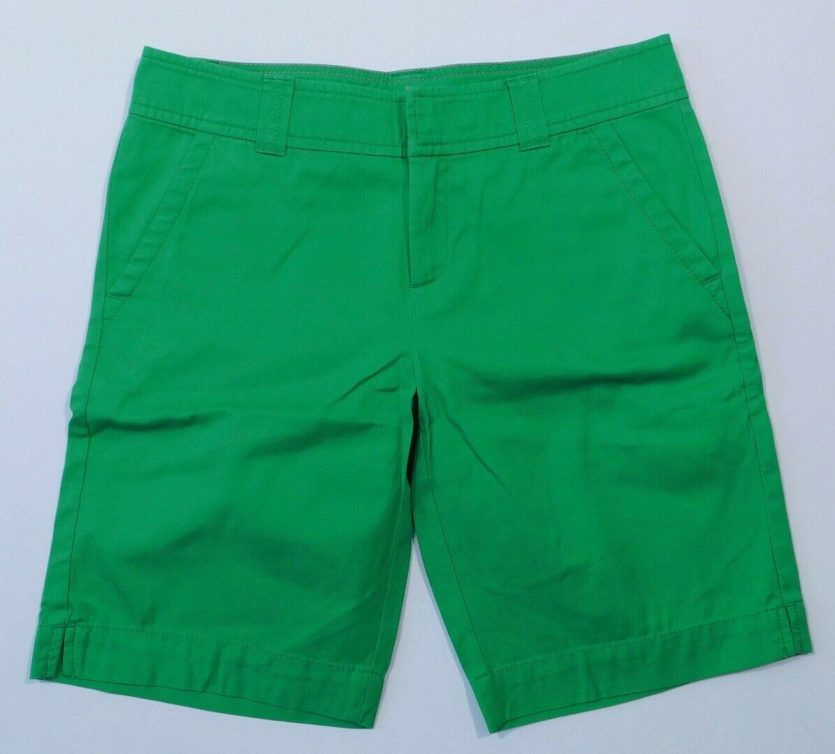 LILLY PULITZER Women's Kelly Green Flat Front Cotton Walking Short Sz 4 - Image 4