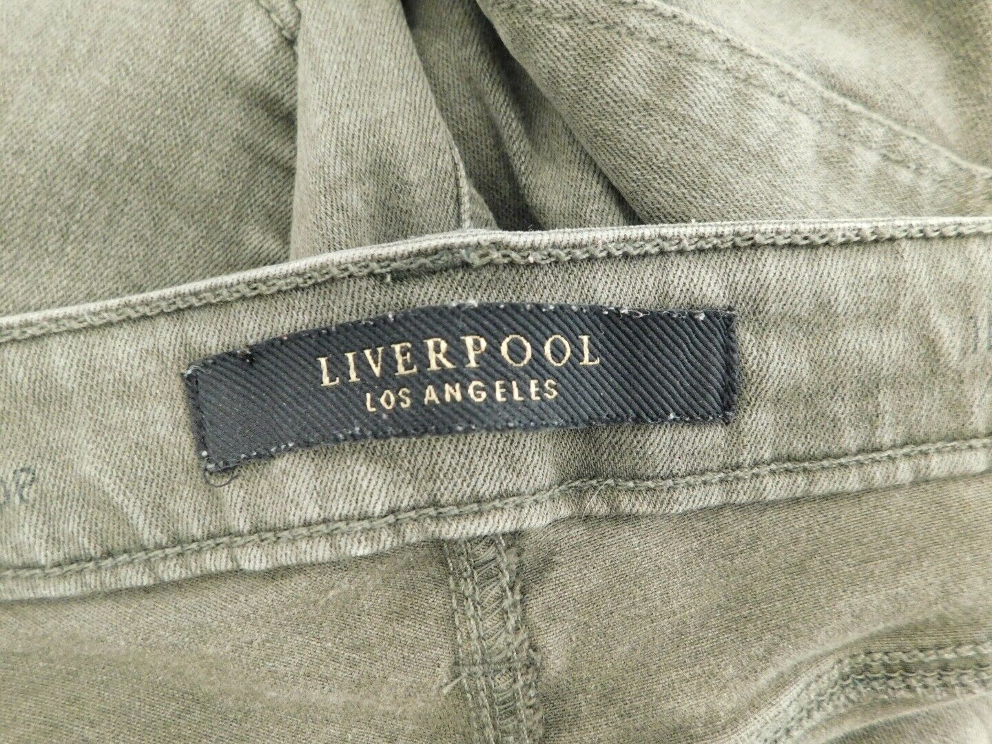 LIVERPOOL LOS ANGELES Women's Sicilian Olive Cotton Stretch The Crop Jean Sz 10 - Image 8