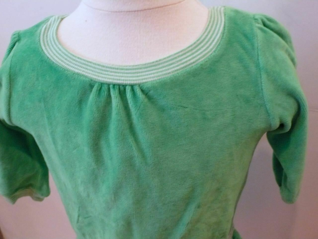 SPLENDID Toddler Girls Green Velour Drop Waist Dress Sz 18-24 months - Image 4