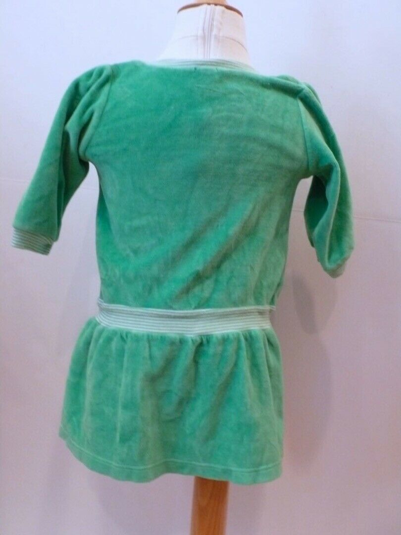 SPLENDID Toddler Girls Green Velour Drop Waist Dress Sz 18-24 months - Image 6