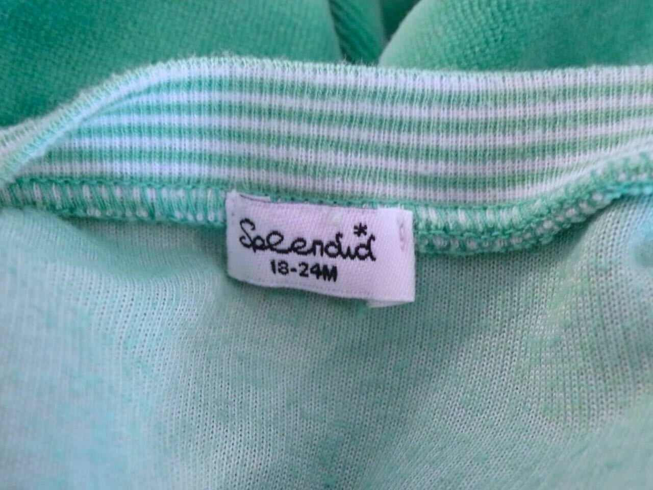 SPLENDID Toddler Girls Green Velour Drop Waist Dress Sz 18-24 months - Image 7