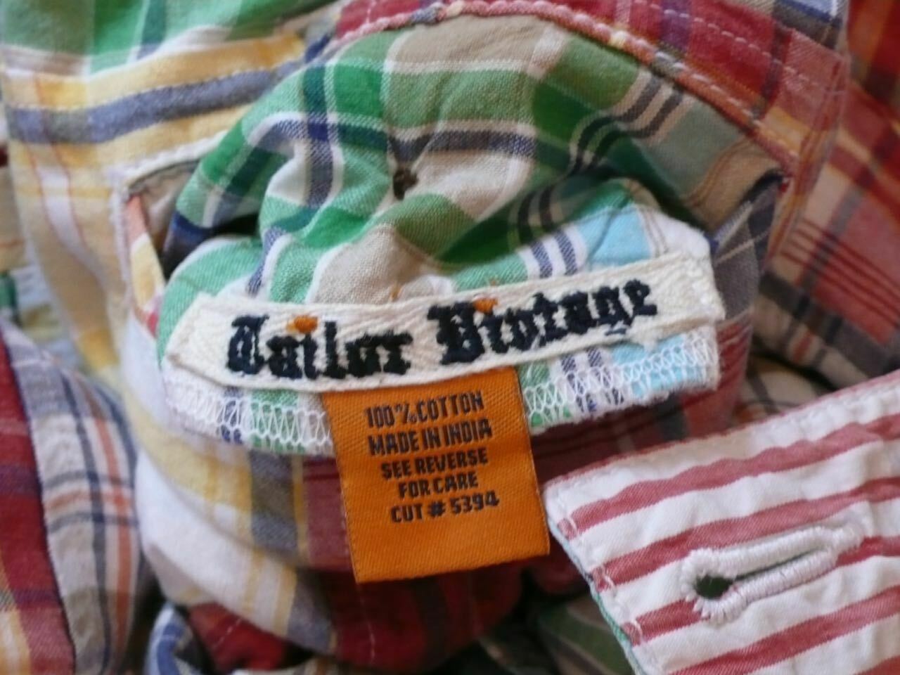 TAILOR VINTAGE Women's Reversible Plaid / Stripe Cotton Mini Skirt Sz 2 - Image 8