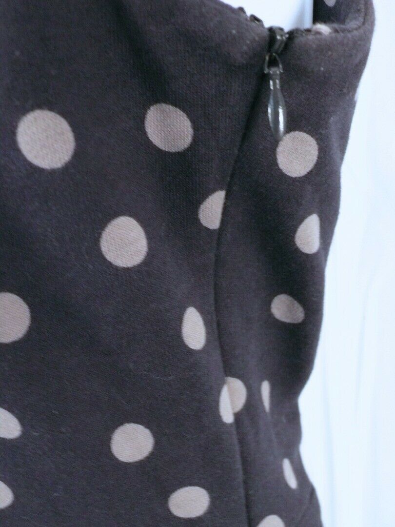 THAKOON ADDITION Navy Blue Gray Polka Dot Sleeveless White Skirt Dress Sz 4 - Image 7