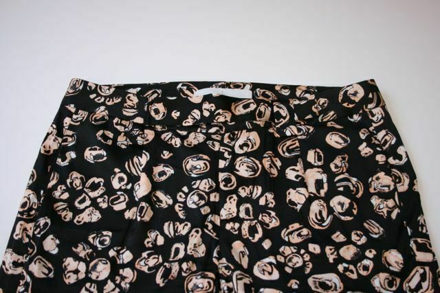 THAKOON ADDITION Womens Jewel-Print Silk Flat Front Trousers Black/Apricot Sz 4 - Image 5