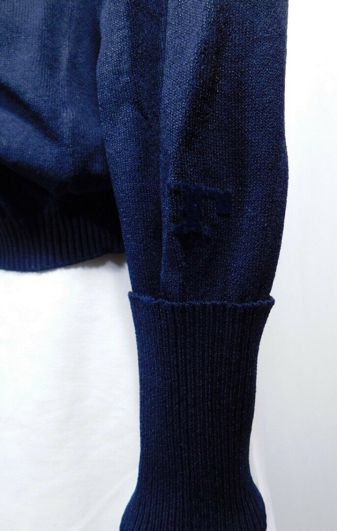 TORY BURCH Women's Navy Blue Thin Knit Turtleneck Sweater Sz S/P - Image 6