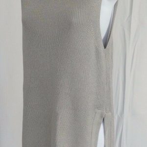 WILFRED Women's Gray Ribbed Knit Sleeveless Tunic Sweater Sz S